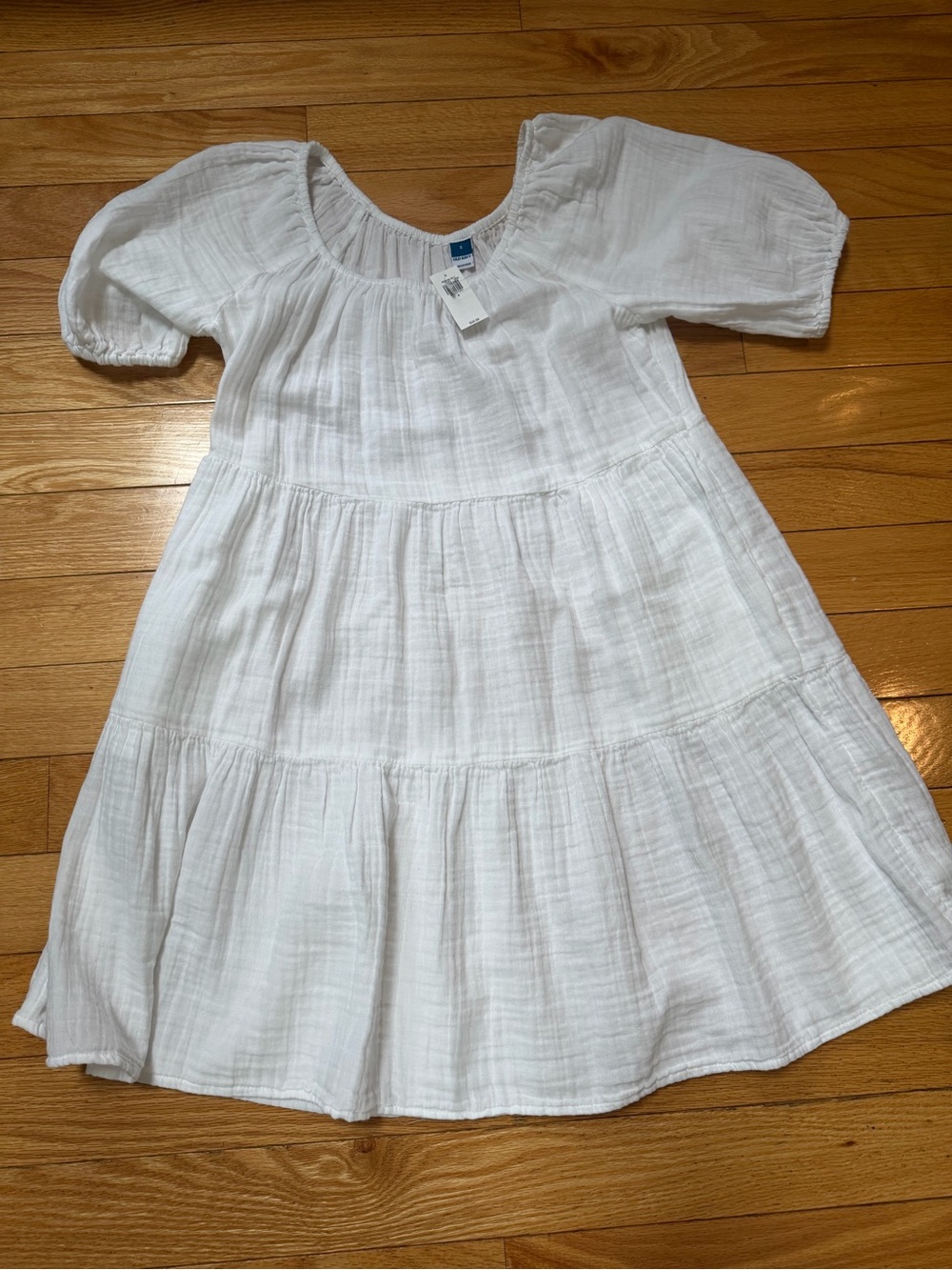 GAP White Tiered Mini Dress